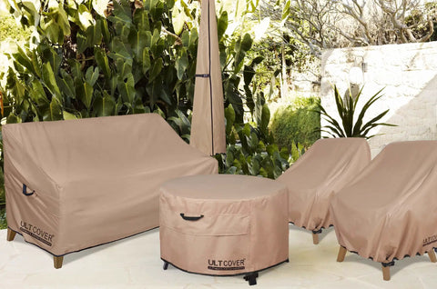 Waterproof Patio Chair Cover Set 4 Pack For Outdoor Lounge Deep Seat Chairs Fits Up To 28W 30D 32H Inches With Vent Back