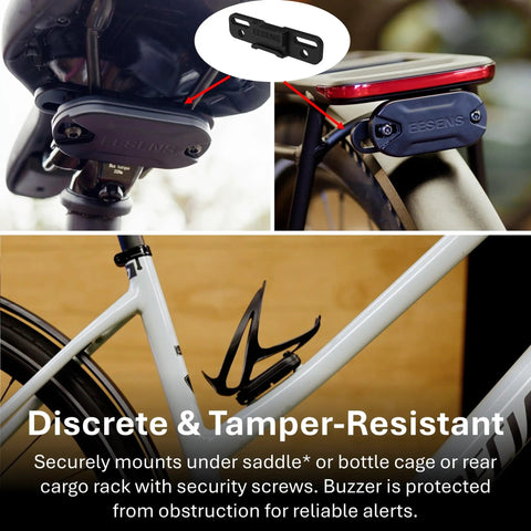 Discreet Theft Alarm System With 110dB Siren And 800ft Wireless Alerts, Vibration Sensor, Weather Resistant, Tamper Proof Design, Easy Mount For Bikes, Motorcycles, Camping Gear, Cameras And More on bike frame