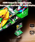 4K 30FPS HDMI Digital Microscope With 10.1 Inch Screen For Soldering And Coin Viewing 1500X Magnification 3840P UHD Video Audio 56 LED Ring Light Full Coin View PC View 64GB showing PCB detail and HDMI output