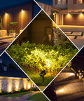 Low Voltage Landscape Lighting 12 To 24V 800 Lumens 7W Warm White 2700K IP66 Waterproof Outdoor LED Lights illuminating gardens