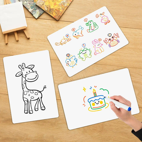 10 Pack Small Whiteboards Double Sided Dry Erase Boards 12x8 Inches Writable Erasable For Office Home Classroom Math And Drawing Bulk Set