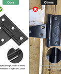 Comparison showing 4 Pack Iron T Strap Shed Door Hinges 3 Inch Barn Gate Hinges Tee Hinge Wrought Hardware With Screws
