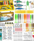 All In One Freshwater Fishing Lure Kit With Tackle Box Included Crankbaits Soft Plastic Baits Poppers Minnows Hooks Weights