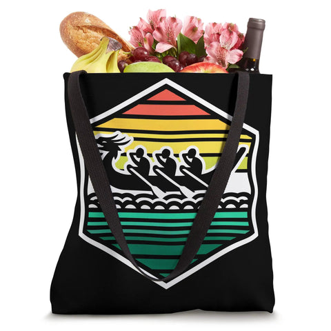 Paddler Tote Bag For Dragonboating Fans And Teams, Race Day Ready Gear Carrier with graphic design and groceries inside