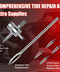 68-Piece All-in-One Heavy Duty Pro Grade Tire Plug Kit with valve core tool and insertion tool for car and SUV repair