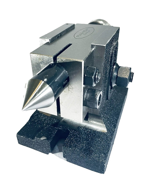 Beefy Adjustable Single Bolt Lathe Tailstock For 3In And 4In Regular And Tilting Rotary Tables, Heavy Duty Cast Iron Body With EN31 Hardened Ground Center