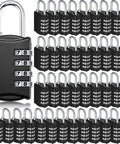 40 Pack Four Digit Combination Padlocks For Luggage And Lockers, Waterproof Outdoor Resettable Locks for security and travel.