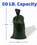 Heavy Duty Sand Bags With Tie Strings For Flood Control And Storm Prep, 14x26 Inch Polypropylene Bags, 50 Lb Capacity