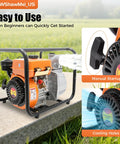 Straight Up Heavy Duty 196Cc Four Stroke Diesel Water Pump Three Inch Trash Transfer With Extended Hose Quick Hookup For Yard Irrigation Pool Drainage And Farm Projects on a concrete surface with water flow.
