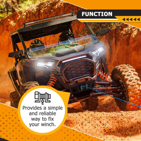 Winch Mounting Bracket Plate for Polaris RZR XP 1000 2024 2025 2026 in action on off-road terrain, highlights robust build