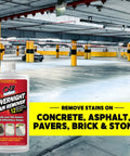 Oil Stain Be Gone Overnight Cleaner For Concrete Driveways Pavers And Garage Floors With Oil Eating Microbes in parking area