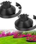 2 Inch Landscape Edging Border Kit With 100 Anchoring Spikes, 66 Foot Flexible Plastic Edge for garden beds and pathways display