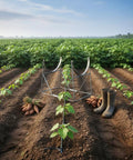 Heavy Duty Welded Steel Yam Bundling Rack Straight Up Sturdy Farm Crop Organizer For Field Harvest Storage with boots and yams.