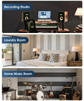 Top Shelf Self Adhesive Sound Proof Foam Panels For Walls Premium Acoustic Treatment For Podcast Rooms And Home Studios 12 Pack in recording studio and home music room.