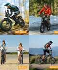 All Terrain Off Road Electric Bike For Adults With 2000W Peak Power 16 Inch Wheels used on off-road, snow, beach, and mountain trails