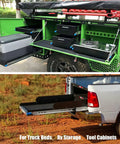 Locking Drawer Slides With Side Mount Ball Bearing Rails For Smooth Easy Glide Full Extension Three Fold Runners Ideal For Instrumentation Benches And Work Tables 550 Millimeters 22 Inches Long in truck and RV storage setups