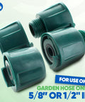 Heavy Duty Two Way Hose Splitter With Quick Connect Fittings For Garden Hoses No Fuss Leak Proof Outdoor Faucet Adapter