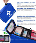 Grab And Go Compact Waterproof First Aid Kit With Nine Organized Compartments 300 Piece Emergency Supplies Set