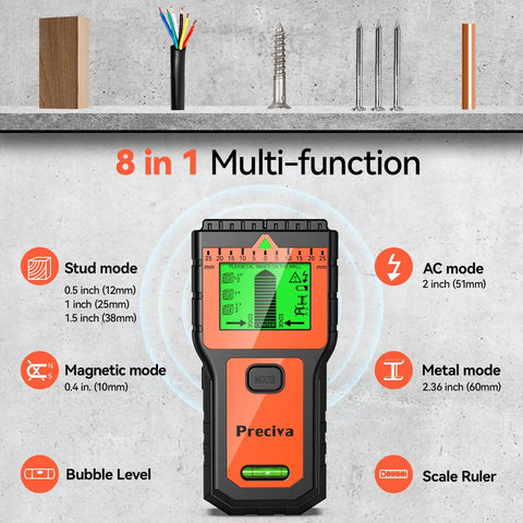 Slick Multi Function Wall Scanner Locates Deep Studs Solid Wood Concealed Wiring And Live AC Cables Using Six Precise Depth Levels Combined With Hella Responsive Tracking For No Sweat Home Fixes