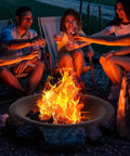 35 Inch Steel Fire Pit Bowl Built To Last For DIY Or Replacement, Includes Spark Screen And Fire Poker, Large Round Fire Pit Bowl