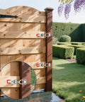 Beefy Adjustable Toggle Clamp M6 X 34mm Holds 396lbs With Quick Release Pull Latch Model 4002 on a wooden garden gate