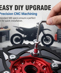 Six Piece Dirt Bike Sprocket Bolt And Nut Kit With M8 Bolts And Flange Locking Nuts For Rustproof Break Resistant Fasteners Compatible With Yamaha Suzuki KX KXF RM RMZ YZ YZF CR CRF BMW Aprilia Silver installed on sprocket
