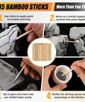 Total Game Changer Kit With Pin Vise And Ten Micro Bits And Hobby Knife And Sanding Sticks And Cleaning Cloth For Crushing Gunpla Miniature And Resin Projects That Look Totally Fresh: 45 bamboo sticks for precise painting and connecting model parts.