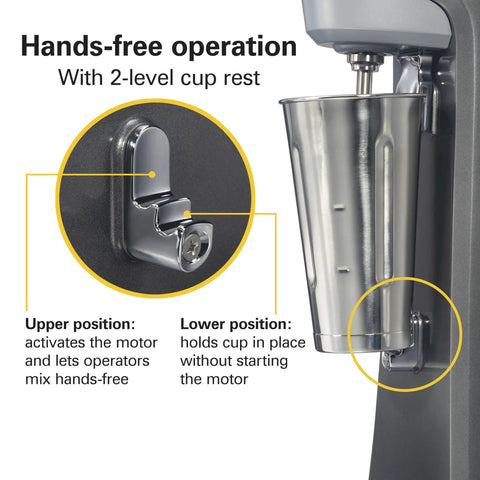 Workhorse Commercial Single Spindle Drink Mixer With Hands Free Operation 3 Speed Universal Motor Pulse Activation demo