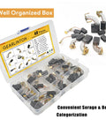 Carbon Brush Set For Power Tools 40 Pcs In 10 Sizes for angle grinders, hammer drills, circular saws in organized box