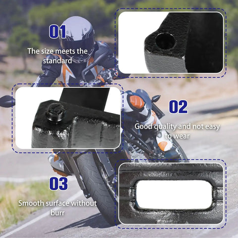 Motorcycle Fork Seal Driver Tool Kit 35-50mm Pro Grade Adjustable Adapters close-up with details and motorcycle background