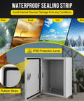 Built Like A Tank IP66 Waterproof Steel Electrical Enclosure For Outdoor Projects, sealing strips protect devices from elements.