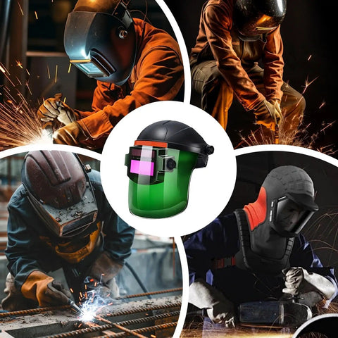 Auto Darkening Welding Helmet With Air System And True Color Viewing Shield for Industrial Metalworking Safety, multiple views