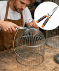 Heavy Duty Wire Stripper And Diagonal Cutting Pliers Real Workhorse Dual Head Design used for crafting a wire birdcage.