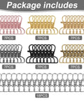 Top Shelf Swivel Clasp Clip Hooks 60 Pack For Keychain Making And Lanyards Featuring Badass D Ring Metal Hardware collection of clips in various colors.