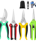All-In-One Garden Pruning Kit with Stainless Steel Shears, U-Shaped Cutter, Gloves, and Storage Bag for Flowers and Herbs