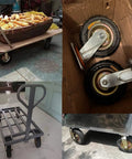 Heavy Duty Pneumatic Swivel Caster Wheels Built Tough With Thick Rubber Treads For Serious Grip Plus Shock Absorbing Design.