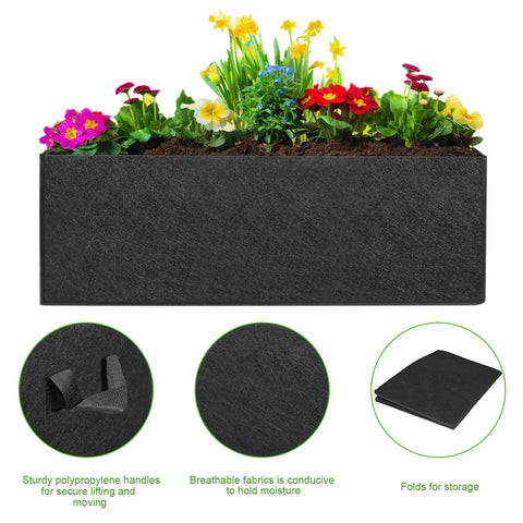 3 Pack 10 Gallon Heavy Duty Grow Bags With Thick 300G Nonwoven Fabric For Raised Garden Beds And Containers, Handy Handles