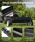 Tow Behind Lawn Spreader With Aeration Spikes For A Beefy Lawn Boost 32 Inch Wide Broadcast Spreader With 72 Aeration Tines
