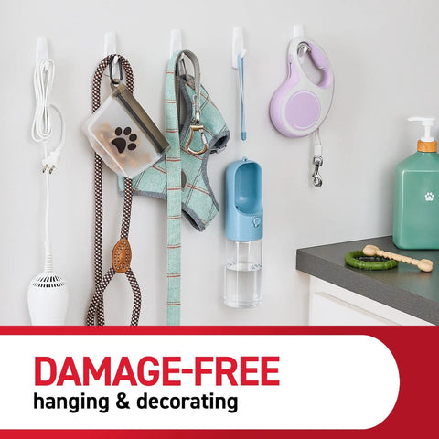 Medium Wire Toggle Hooks Set With 7 Wall Hooks And 8 Adhesive Strips For Damage Free Hanging No Tools Needed holds 2 pounds