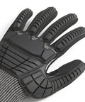 Impact Protection Work Gloves With ANSI 4 Abrasion Cut Level A2 Touchscreen Compatible Micro Sandy Nitrile Palm for grip close-up