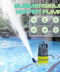 Heavy Hitter Submersible Sump Pump For Smooth Heavy Duty Water Draining Up To 5500 Gph And Thirty Five Feet Vertical Lift With Durable Corrosion Resistant Thermoplastic Housing in pool.