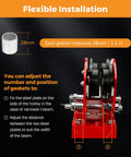 1 Ton I Beam Manual Trolley With Geared Push Operation For Overhead Hoist Heavy Duty 6 Wheel Wide Flange Track Smooth Rolling And Secure Lock Nut showcasing adjustable gasket installation