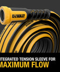 Heavy Duty Garden Hose 100 Feet By 5/8 Inch All Weather Flex With Hybrid Polymer Blend Reinforced Durable Build, coiled view