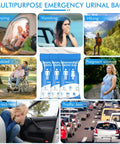 Unisex Disposable Urinal Bags For Travel And Camping, 12 Pack Emergency Urine Kit For Men And Women, suitable for various situations.
