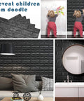 Pink 3D Wall Panels Set of 10 Peel and Stick Self Adhesive Foam Brick Wallpaper for Interior Walls, 14.5 Sq Ft Coverage