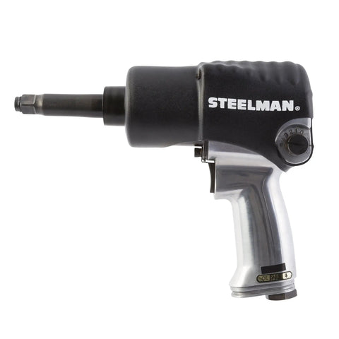Heavy Duty Half Inch Impact Wrench With 2 Inch Extended Anvil And Twin Hammer For Deep Tire Wells And Smooth High Torque Performance With Variable Speed Trigger For Precise Control And Durable Construction To Tackle Beastly Jobs In Any Garage