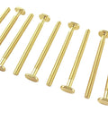 Lot Of Ten Sliding Tee Bolts With 5/16-18 Threads And Two And A Quarter Inch Length For Jigs And T Track Extruded Track Compatibility Machining Fixtures Workholding And Assembly gold bolts