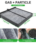 Activated Carbon Cabin Air Filter Set For Mazda 3 CX-30 CX-50 2019-2025 Two-Piece Replacement OE BDTS-61-J6X filtration layers detail