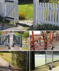 Eight Inch Heavy Duty Fence Gate Wheel With Spring Loaded Shock Absorber For Metal Tube Gates on driveways and fences.