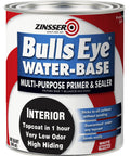 White Interior Water Base Primer And Sealer Locks In Stubborn Stains On Walls Doors Trim And Concrete in a 1 quart can.